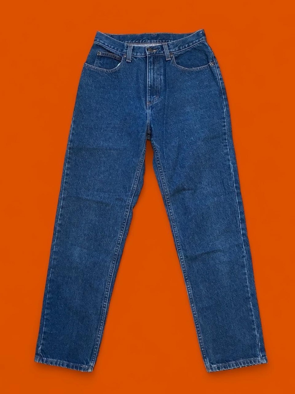 Vintage 1980’s L.L.Bean dark blue denim straight leg jeans.